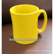 Haonai grande café cerâmico amarelo / caneca bebendo, caneca amarela 14oz